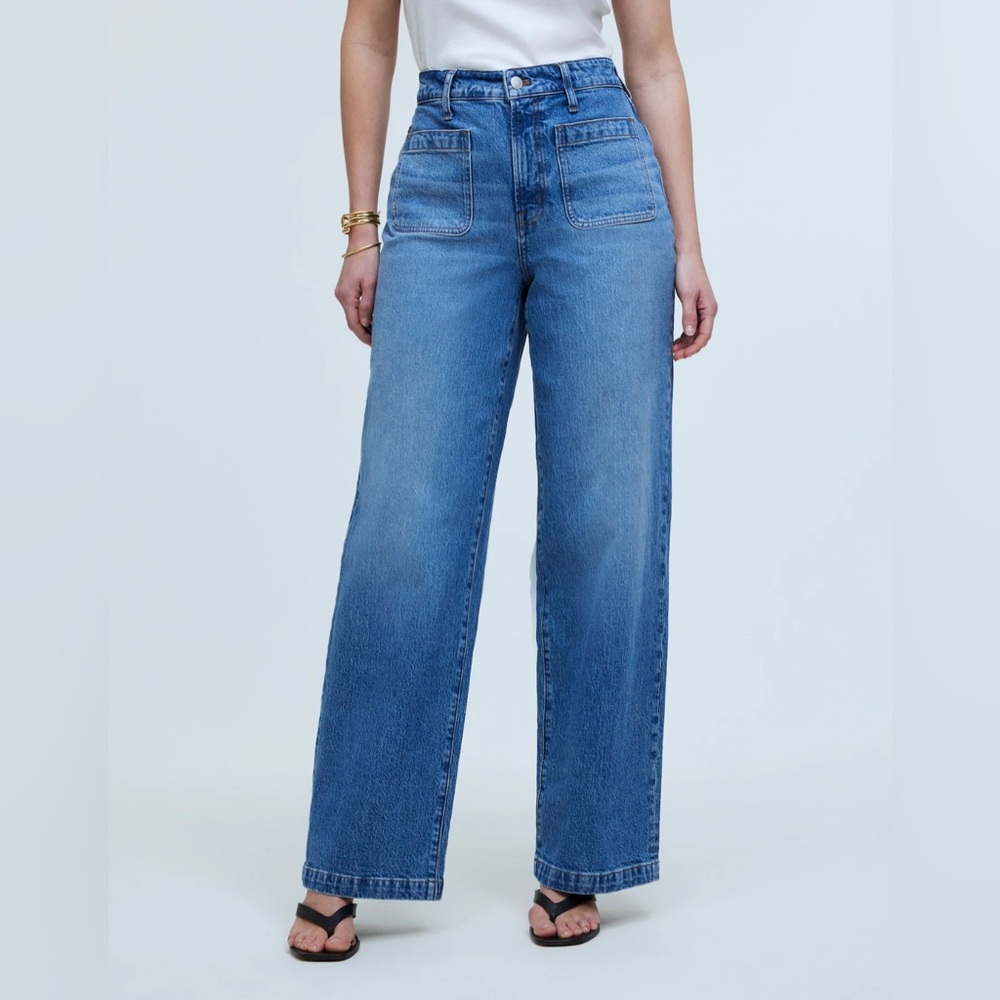 Madewell Curvy Emmett Wide-Leg Jean: Patch Pocket Size 27